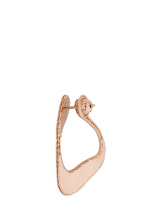 Detail View - Click To Enlarge - FERNANDO JORGE - 'Stream Lines' 18k rose gold loop earrings