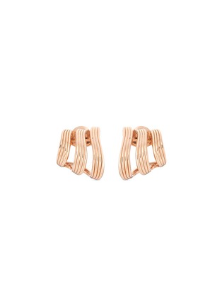 Main View - Click To Enlarge - FERNANDO JORGE - 'Stream Lines Triple Hoops' 18k rose gold earrings