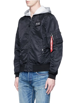 Front View - Click To Enlarge - 73354 - L-2B Scout hooded bomber jacket