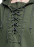 Detail View - Click To Enlarge - 73354 - Lace-up collar cotton anorak