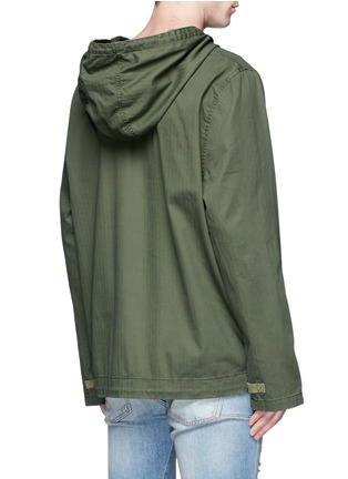Back View - Click To Enlarge - 73354 - Lace-up collar cotton anorak