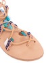 Detail View - Click To Enlarge - MABU BY MARIA BK - 'Isky' tassel embroidered lace-up sandals