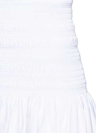 Detail View - Click To Enlarge - THE ROW - 'Cial' smocked two-way poplin skirt