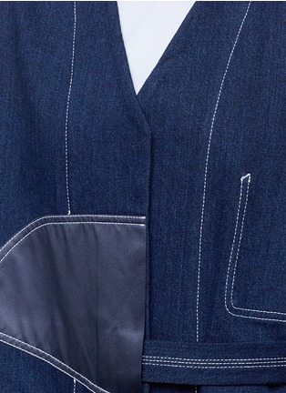 Detail View - Click To Enlarge - ACNE STUDIOS - 'Orinda' satin patch denim kimono jacket