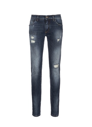 Main View - Click To Enlarge - - - 'Classic' slim fit ripped jeans