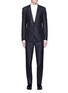 Main View - Click To Enlarge - - - 'Martini' diamond jacquard wool-silk tuxedo suit