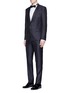 Figure View - Click To Enlarge - - - 'Martini' diamond jacquard wool-silk tuxedo suit