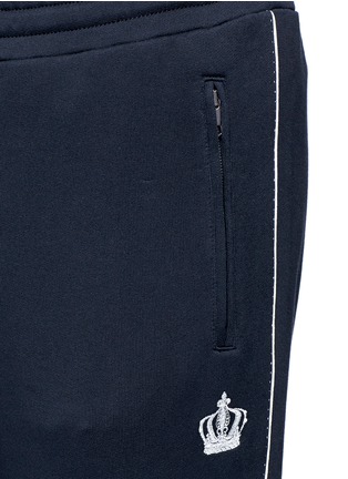 Detail View - Click To Enlarge - - - Crown embroidered cotton sweatpants