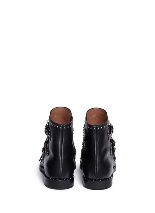 Back View - Click To Enlarge - GIVENCHY - 'K Line' stud leather buckle boots