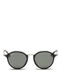 Main View - Click To Enlarge - RAY-BAN - 'Round Fleck' matte temple acetate round polarised sunglasses