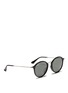 Figure View - Click To Enlarge - RAY-BAN - 'Round Fleck' matte temple acetate round polarised sunglasses