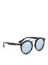 Figure View - Click To Enlarge - RAY-BAN - 'RB4256F' round mirror sunglasses