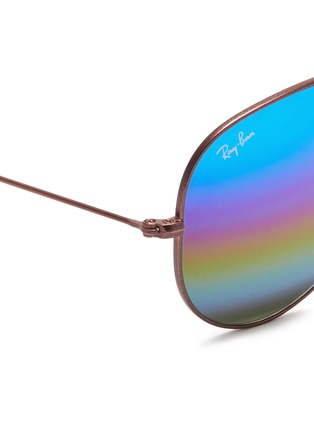 Detail View - Click To Enlarge - RAY-BAN - 'Aviator Large Metal' glitter mirror sunglasses