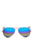 Main View - Click To Enlarge - RAY-BAN - 'Aviator Large Metal' glitter mirror sunglasses