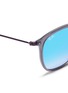 Detail View - Click To Enlarge - RAY-BAN - 'RB2448N' contrast metal temple gradient mirror sunglasses