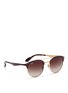 Figure View - Click To Enlarge - RAY-BAN - 'RB3545' tortoiseshell effect round browline sunglasses