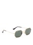 Figure View - Click To Enlarge - RAY-BAN - 'RB3556N' metal flat octagonal sunglasses