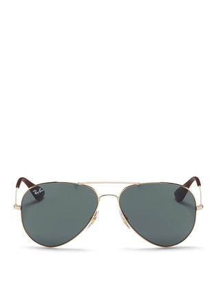Main View - Click To Enlarge - RAY-BAN - 'RB3558' rubber tip aviator sunglasses