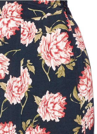 Detail View - Click To Enlarge - TOPSHOP - Rose print crepe double slit maxi skirt
