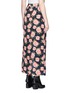 Back View - Click To Enlarge - TOPSHOP - Rose print crepe double slit maxi skirt