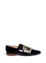 Main View - Click To Enlarge - FABIO RUSCONI - Oversized buckle patent leather slip-ons