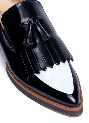 Detail View - Click To Enlarge - FABIO RUSCONI - Tassel colourblock leather kiltie loafers