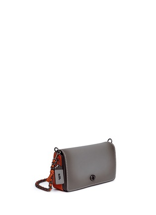 Detail View - Click To Enlarge - COACH - 'Dinky' colourblock mixed leather chain crossbody bag