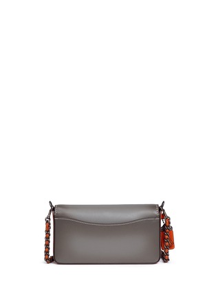 Detail View - Click To Enlarge - COACH - 'Dinky' colourblock mixed leather chain crossbody bag