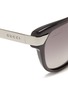 Detail View - Click To Enlarge - GUCCI - Metal arm plastic sunglasses