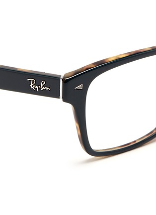 Detail View - Click To Enlarge - RAY-BAN - Two tone square frame acetate optical glasses