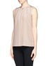 Front View - Click To Enlarge - TORY BURCH - 'Fern' dot print silk top