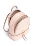Detail View - Click To Enlarge - MICHAEL KORS - 'Rhea' small 18k gold-plated metal leather backpack