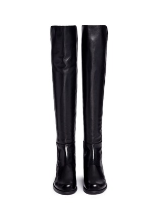 Front View - Click To Enlarge - STUART WEITZMAN - '5050' elastic back leather boots