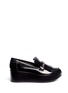 Main View - Click To Enlarge - STUART WEITZMAN - 'BMOC' kiltie flap patent leather platform loafers