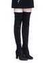 Figure View - Click To Enlarge - STUART WEITZMAN - 'Highland' stretch suede thigh high boots