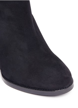 Detail View - Click To Enlarge - STUART WEITZMAN - 'Hijack' elastic back suede boots