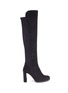 Main View - Click To Enlarge - STUART WEITZMAN - 'Hijack' elastic back suede boots