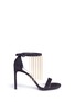 Main View - Click To Enlarge - STUART WEITZMAN - 'Link' fringe chain suede sandals