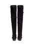 Back View - Click To Enlarge - STUART WEITZMAN - 'Lowland' stretch suede thigh high boots