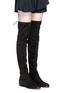 Figure View - Click To Enlarge - STUART WEITZMAN - 'Lowland' stretch suede thigh high boots