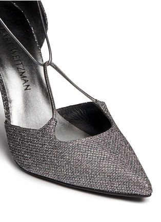 Detail View - Click To Enlarge - STUART WEITZMAN - 'On A String' lace-up glitter d'Orsay pumps