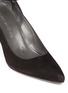 Detail View - Click To Enlarge - STUART WEITZMAN - 'Take A Bow' contrast strap suede pumps
