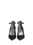 Front View - Click To Enlarge - STUART WEITZMAN - 'Take A Bow' contrast strap suede pumps