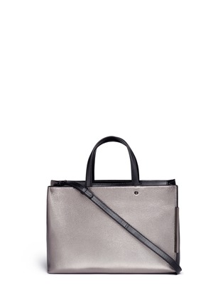 Main View - Click To Enlarge - STUART WEITZMAN - 'Cheltote' metallic leather tote bag