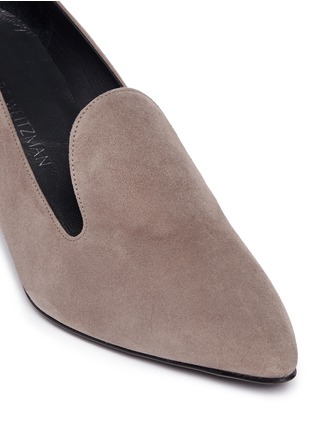Detail View - Click To Enlarge - STUART WEITZMAN - 'Arky Mid' suede loafers