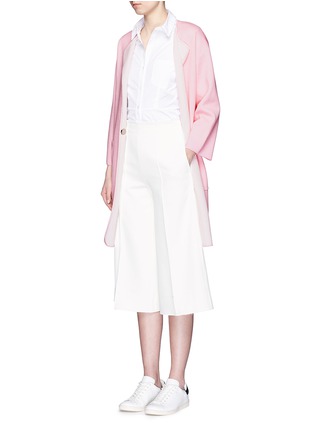Figure View - Click To Enlarge - MO&CO. - Collarless long knit coat