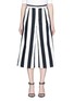 Main View - Click To Enlarge - MO&CO. - Stripe wide leg Capri pants