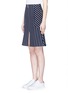 Front View - Click To Enlarge - MO&CO. - Stripe flare skirt