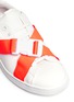 Detail View - Click To Enlarge - JOSHUA SANDERS - Neon buckle strap leather sneakers
