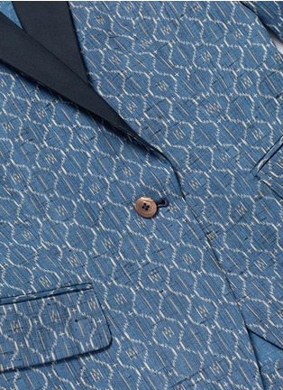 Detail View - Click To Enlarge - IBRIGU - One of a kind wavy stripe silk brocade blazer